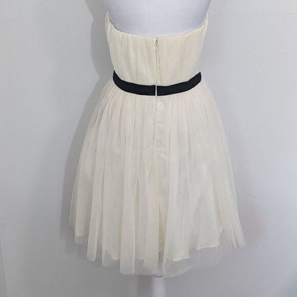 a. drea Cream Strapless Tulle Mini Cocktail Dress NWT Size Small - Picture 5 of 9